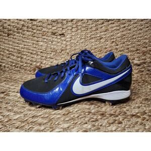New NIKE MVP Strike Men's Metal Baseball Cleats Lace Up Black Blue White Size 11